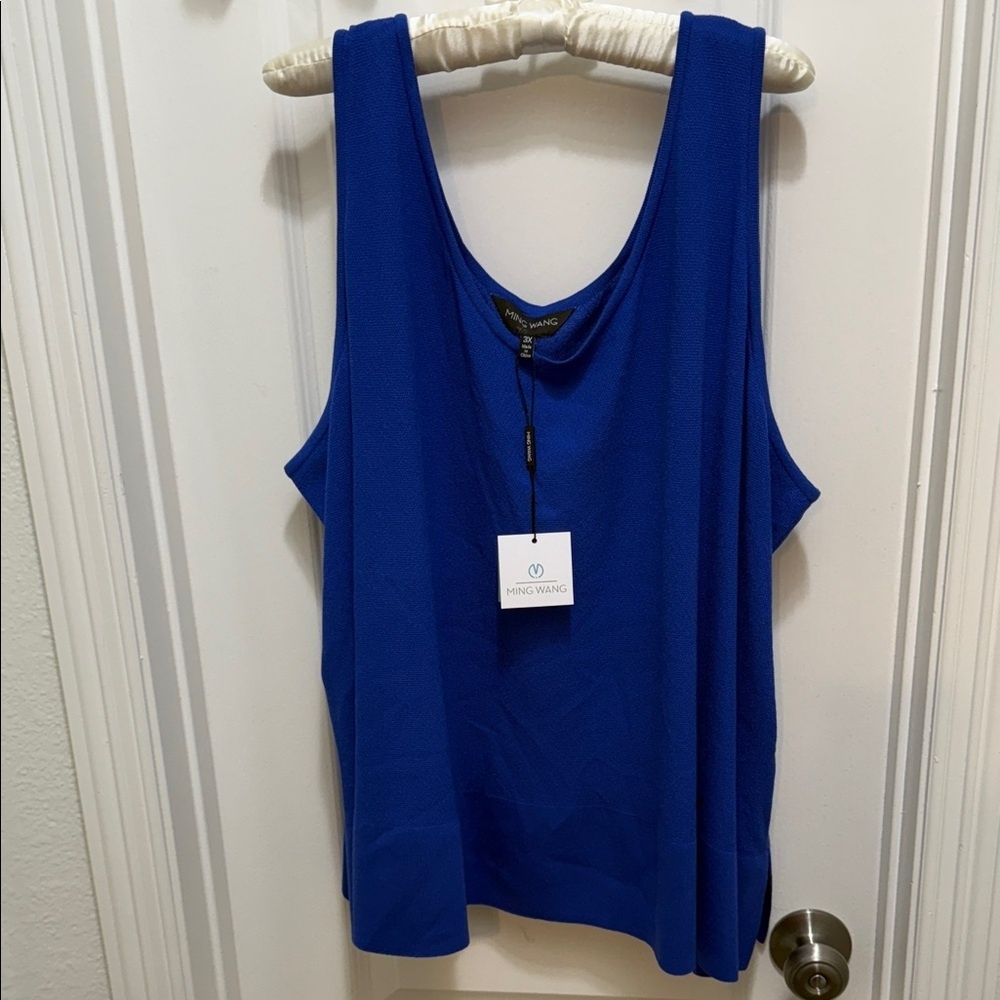Ming Wang Royal Blue Tank Top 3X